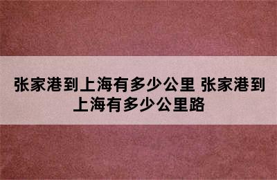 张家港到上海有多少公里 张家港到上海有多少公里路